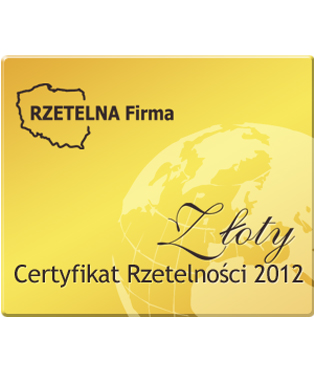Złoty Certyfikat Rzetelności 2012