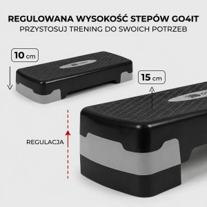 Step do aerobiku czarno-szary - GO4IT