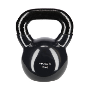Hantla winylowa żeliwna kettlebell czarna 10 kg - HMS