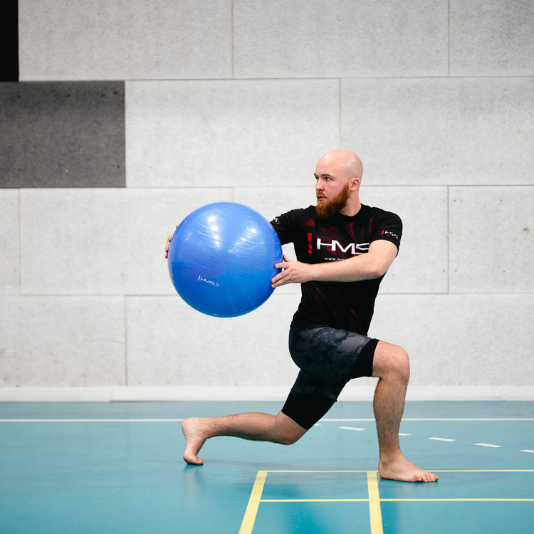 Piłka gimnastyczna YB01N 65 cm śliwkowa - HMS