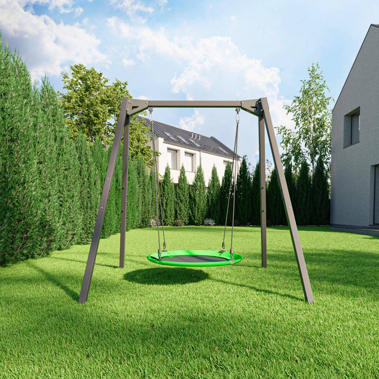 Huśtawka 1-stanowiskowa na łożyskach (stelaż) szeroka PREMIUM MO-015 - Marbo Sport