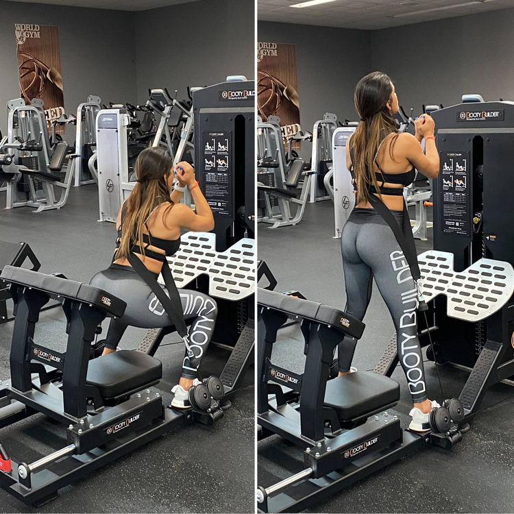 Maszyna ze stosem do treningu mięśni pośladkowowych BB V8 - Booty Builder