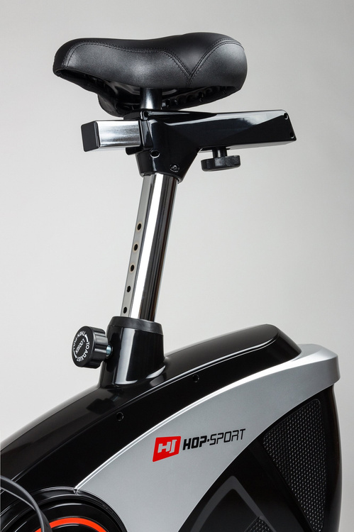 Rower elektryczno-magnetyczny HS-090H Apollo srebrny + mata - Hop Sport