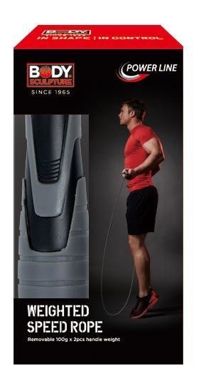 Skakanka speed z obciążnikami 2 x 100g BK 256 - Body Sculpture