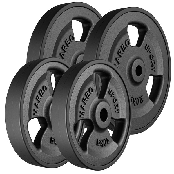 Zestaw obciążeń gumowanych 60 kg / 2 x 20 kg + 2 x 10 kg - Marbo Sport