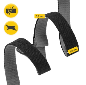 Taśma do rozciągania czarno-szara - 4FIZJO