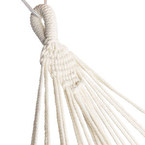 Dwuosobowy hamak ogrodowy bujak huśtawka leżak 200x150cm boho beżowy