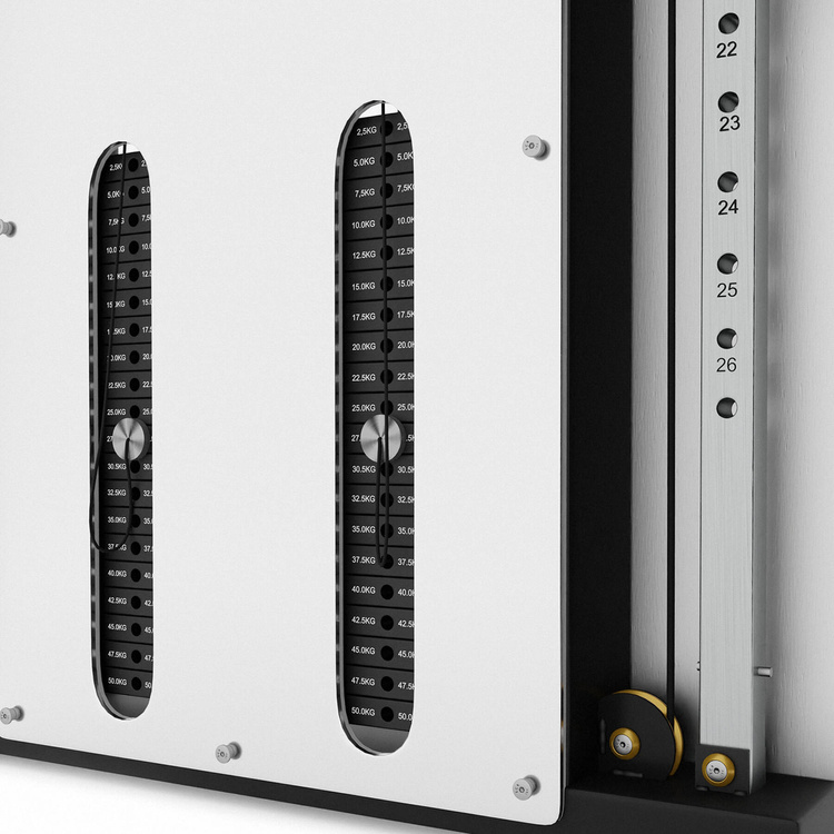 Brama przyścienna treningowa podwójna ze stosem BS302 - HMS