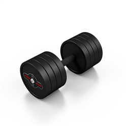 Hantla stalowa gumowana 30 kg czarny mat - Marbo Sport