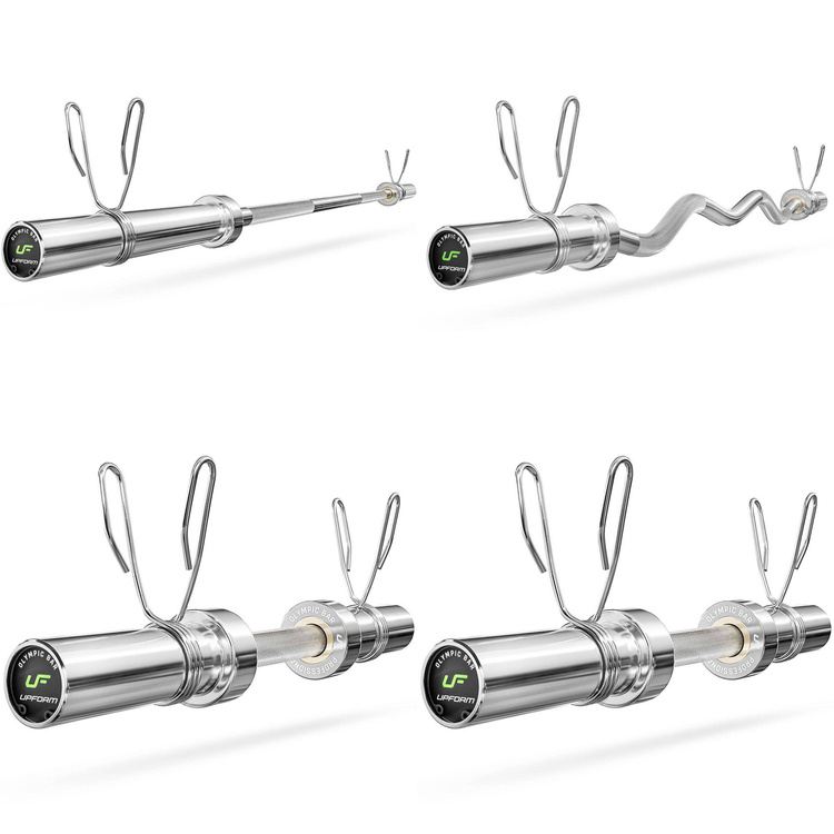 Zestaw 65kg | Gryf olimpijski 180cm + gryf olimpijski lekko łamany 120cm + 2x gryf olimpijski krótki 50cm+ obciążenia olimpijskie 2x5kg, 6x2,5kg, 4x1,25kg - Marbo Sport