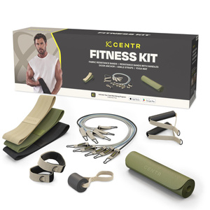 Zestaw Centr Fitness Kit (3x guma oporowa, ekspander, mata do jogi) (CFK)
