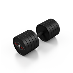 Hantla stalowa gumowana 40 kg czarny mat - Marbo Sport