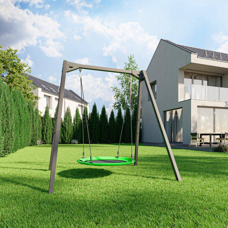 Huśtawka 1-stanowiskowa na łożyskach (stelaż) szeroka PREMIUM MO-015 - Marbo Sport