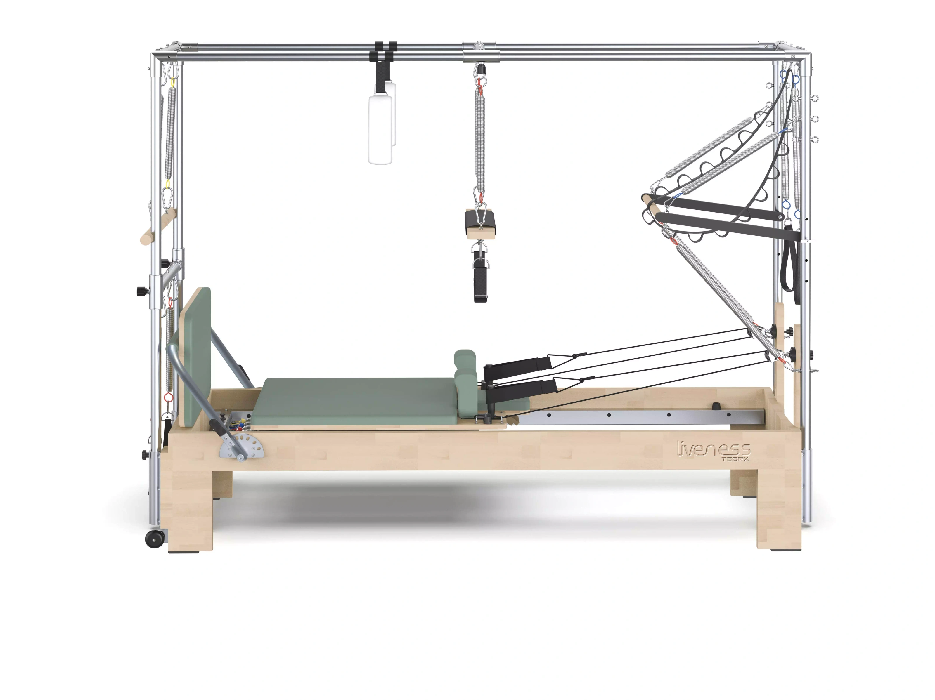 Reformer do Pilatesu PTX6000 Cadillac Drewniany (green tea) Toorx Liveness - Łóżko do Pilatesu (PTX-6000G)