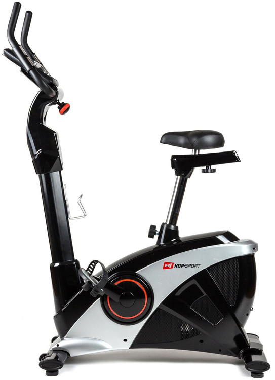 Rower elektryczno-magnetyczny HS-090H Apollo srebrny + mata - Hop Sport