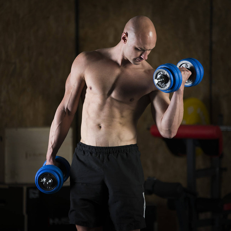 Sztangielki gumowane SGG30 BAR 30kg - HMS