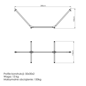 Hamak (stelaż) mały MO-010 - Marbo Sport