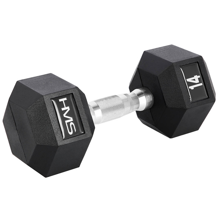 Hantla stalowa gumowana Hex Pro 14 kg - HMS