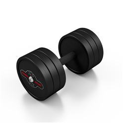 Hantla stalowa gumowana 22,5 kg czarny mat - Marbo Sport