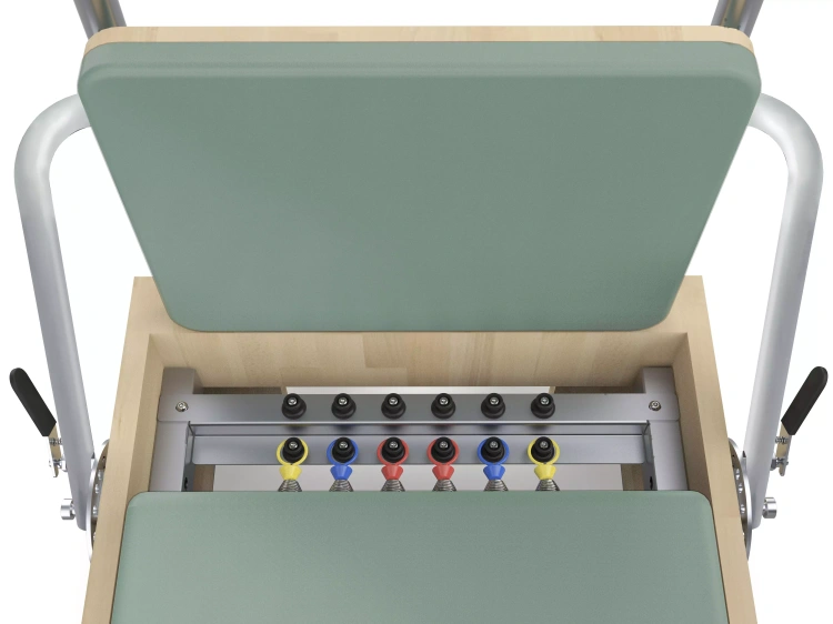 Reformer do Pilatesu PTX6000 Cadillac Drewniany (green tea) Toorx Liveness - Łóżko do Pilatesu (PTX-6000G)