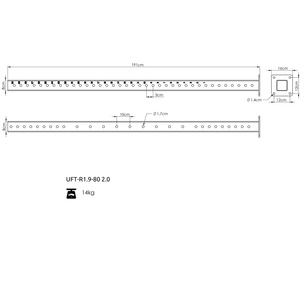 Słup główny 190 cm do klatek RIG PRO 80x80 - UpForm