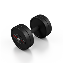 Hantla stalowa gumowana 15 kg czarny mat - Marbo Sport