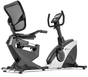 Rower leżący HS-070L Helix srebrny + mata - Hop Sport