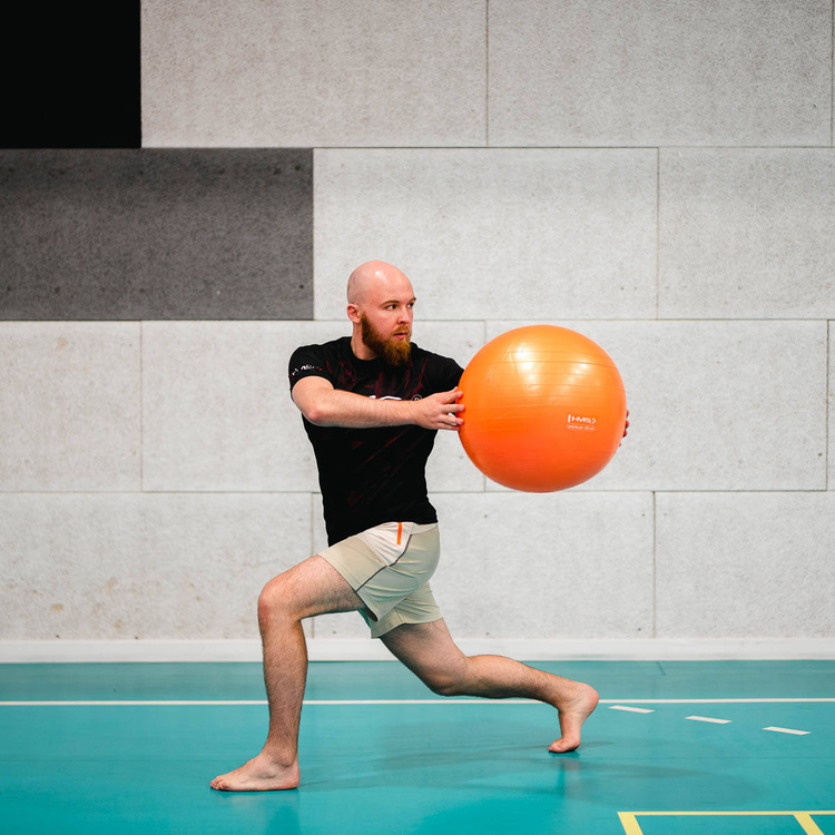 Piłka gimnastyczna Anti-Burst 55 cm pomarańczowa YB02N - HMS