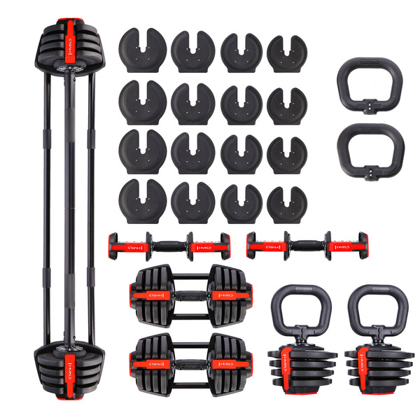 Zestaw regulowanych sztangielek SGR18 PRO 3w1 41 kg - HMS