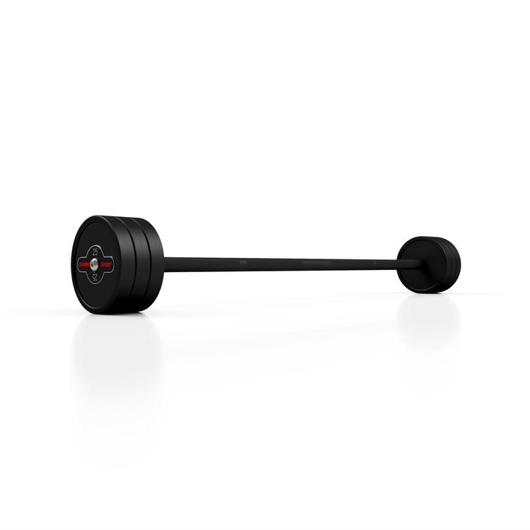 Sztanga gumowana prosta 25 kg czarny mat - Marbo Sport