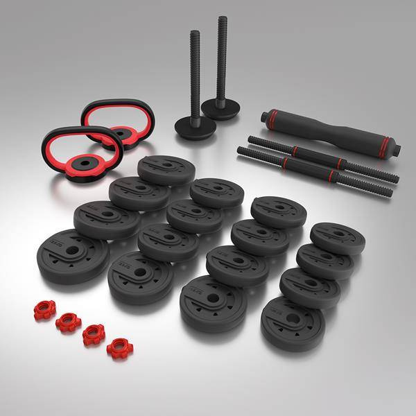 Zestaw ciężarów 30 kg - SGX130 (2 części) PRO SET 6w1 - HMS