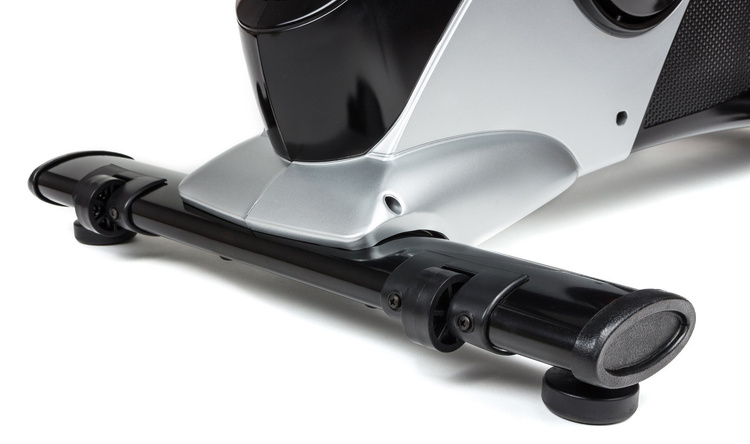 Rower elektryczno-magnetyczny HS-090H Apollo srebrny + mata - Hop Sport