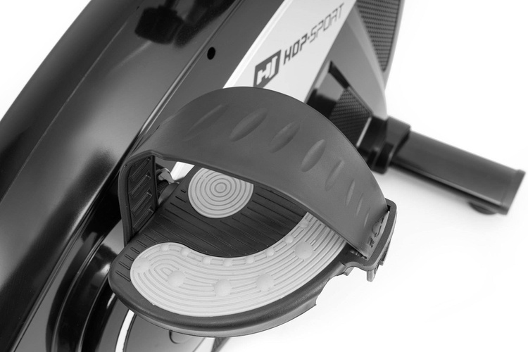 Rower elektryczno-magnetyczny HS-090H Apollo srebrny + mata - Hop Sport