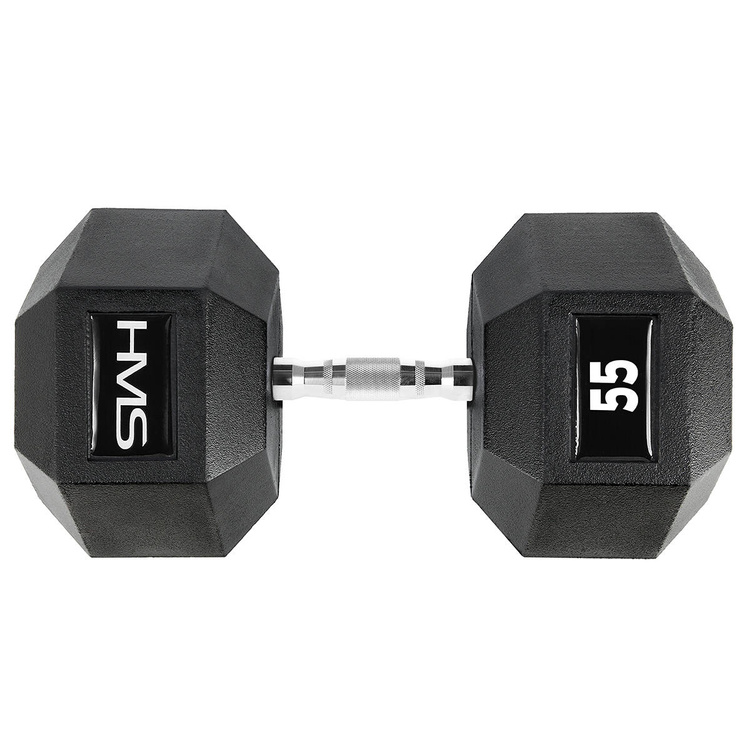 Hantla stalowa gumowana Hex Pro 55 kg - HMS