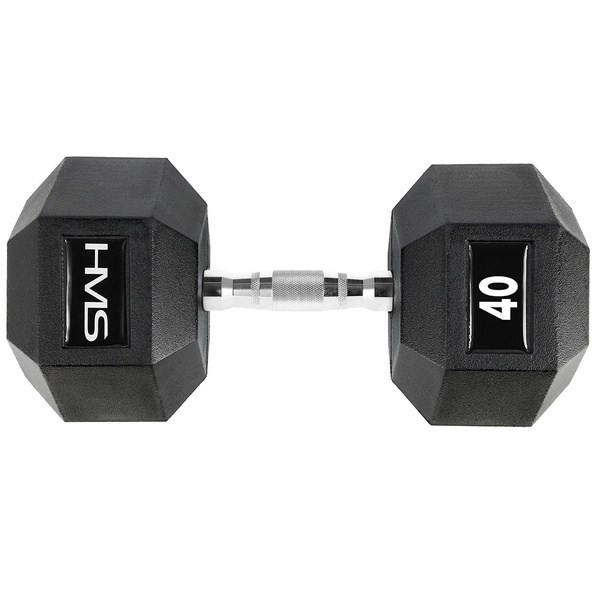 Hantla stalowa gumowana Hex Pro 40 kg - HMS