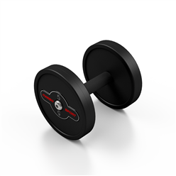 Hantla stalowa gumowana 5 kg czarny mat - Marbo Sport