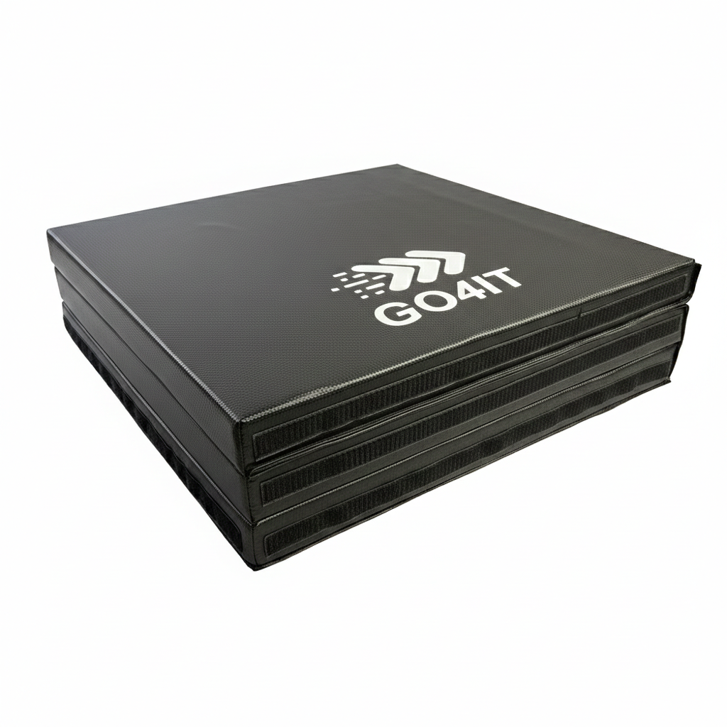 Materac gimnastyczny składany czarny 180x60x5 - GO4IT