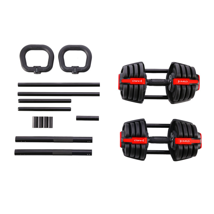 Zestaw regulowanych sztangielek SGR18 PRO 3w1 41 kg - HMS