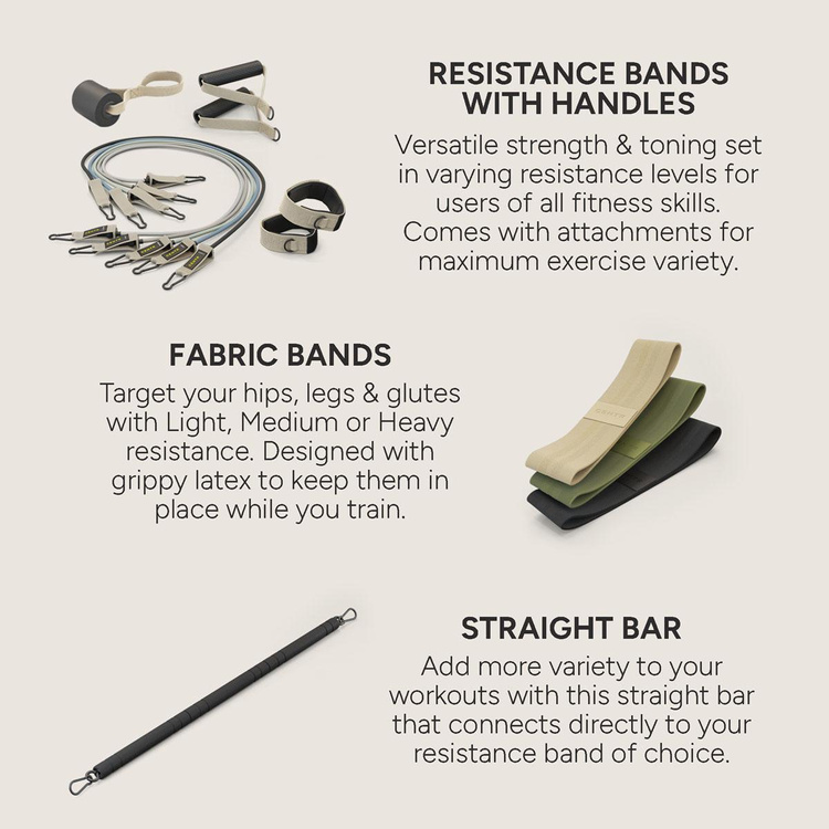 Zestaw Centr Workout Kit - 3szt gum oporowych, 5 ekspanderów, 1 gryf (CWK)