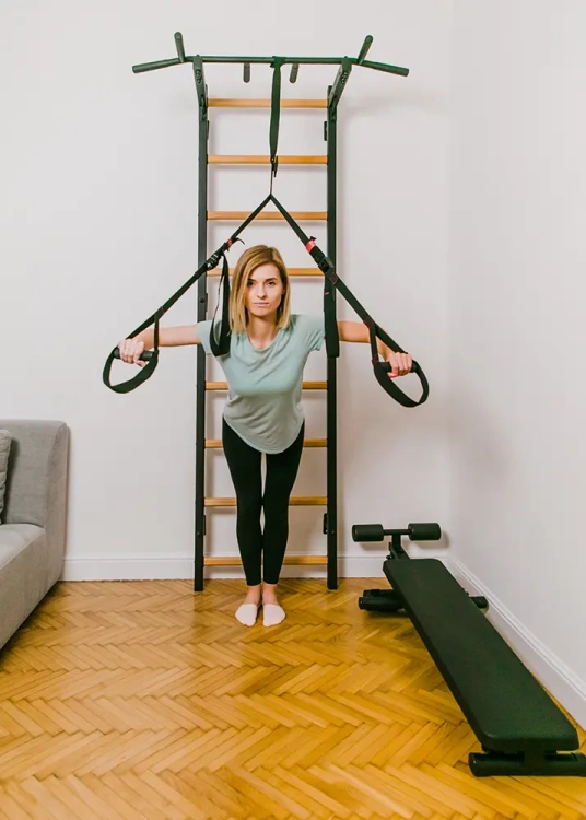 Czarna drabinka gimnastyczna BenchK 721B