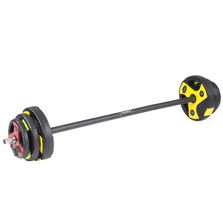 Zestaw SBP15 - sztanga fitness 20 kg do treningu Pump - HMS
