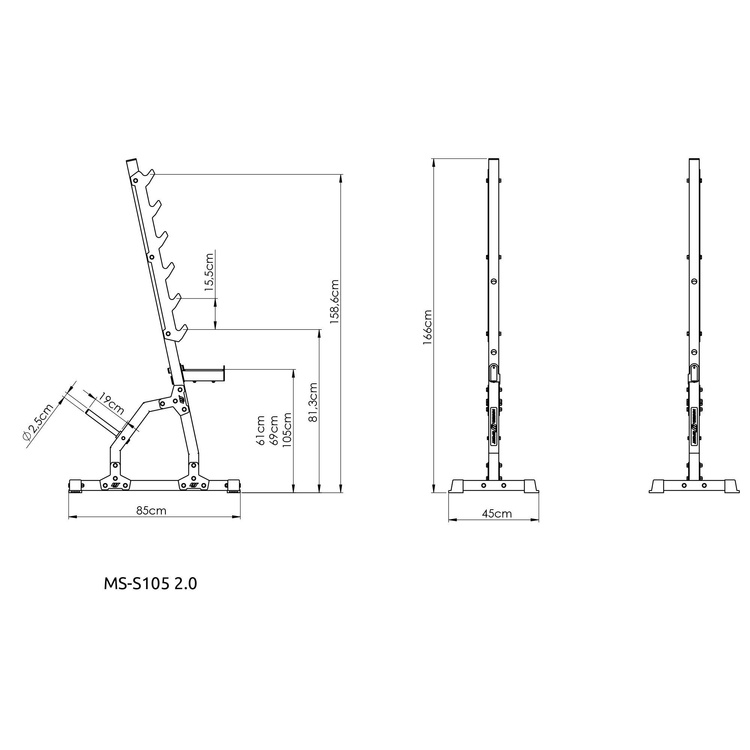Stojaki wielopoziomowe (2 sztuki) MS-S105 2.0 - Marbo Sport