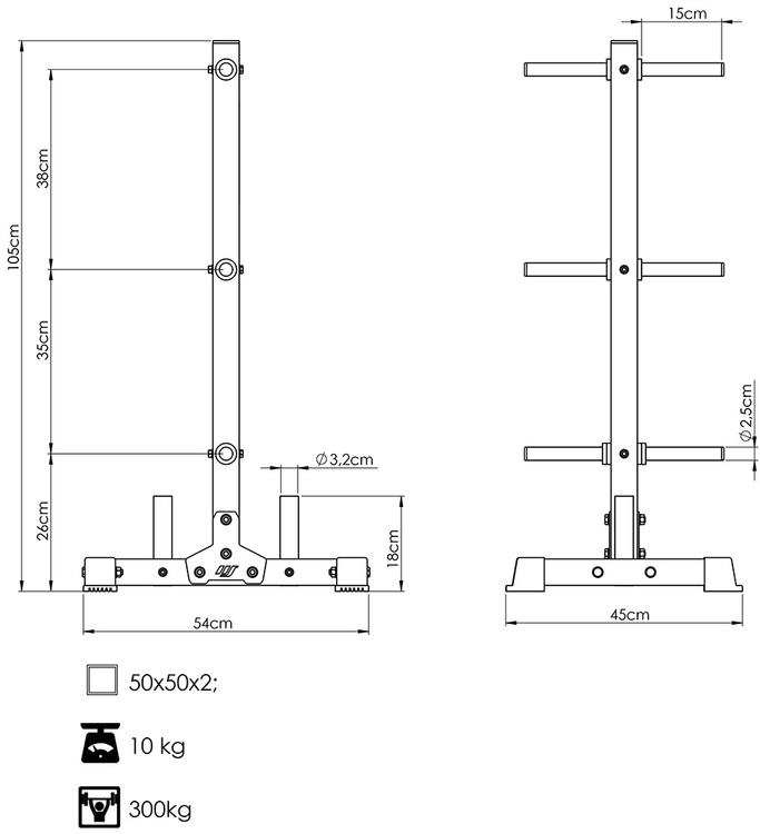 Stojak na obciążenie MS-S103 2.0 - Marbo Sport