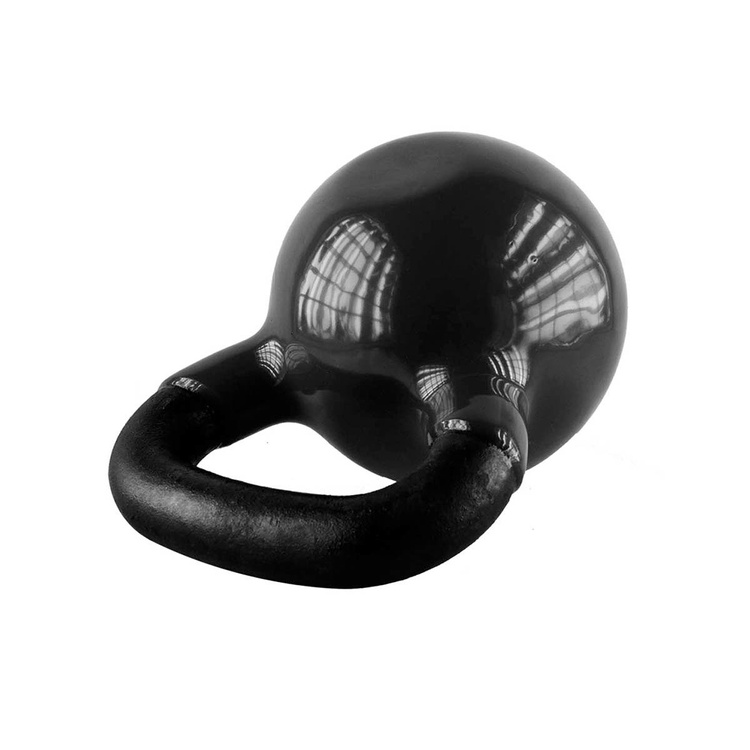 Hantla winylowa żeliwna kettlebell czarna 8 kg - HMS