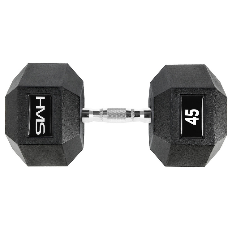 Hantla stalowa gumowana Hex Pro 45 kg - HMS