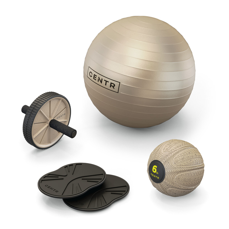 Zestaw Centr Core Kit - piłka, slamball, ab roller, slider disc (CAK)