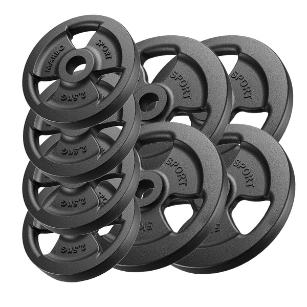 Zestaw obciążeń żeliwnych kierownica 30 kg / 4 x 5 kg + 4 x 2,5 kg - Marbo Sport