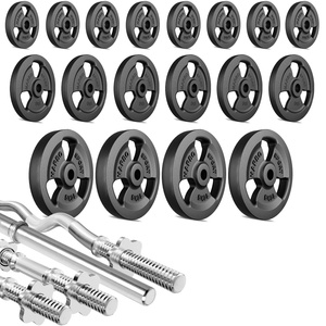 Zestaw gryfów wzmocnionych i obciążeń 113 kg - Marbo Sport