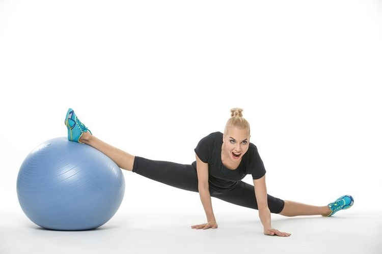 Piłka gimnastyczna YB01 65 cm niebieska - HMS