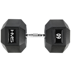 Hantla stalowa gumowana Hex Pro 60 kg - HMS